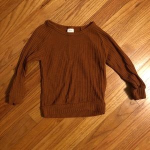 Pat Pat brown waffle sweater size 3-4